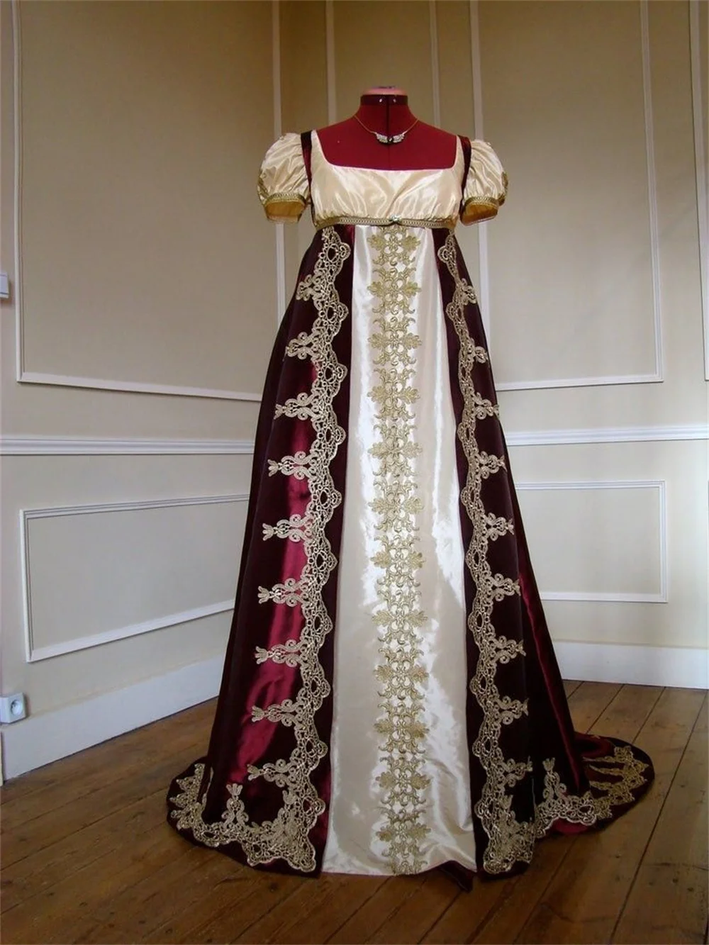 Victorian Regency Wedding Dress Empire Waist Jane Austen Costume Dress 2025  | eBay