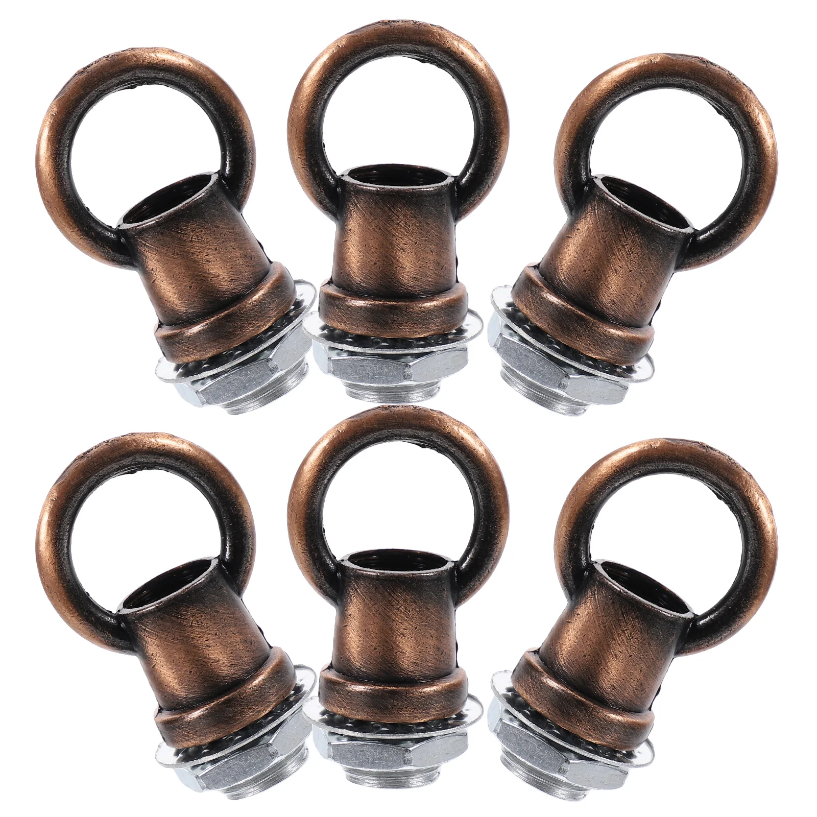 Heavy Duty Hook Rings M10 Threaded Eye Nuts Lamp Lighting Accessories Chandelier Parts Ceiling Hooks Chains Hanging Light 6 Pcs ceiling hooks