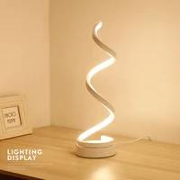 Modern Minimalist LED Table Lamp Home Decoration Bedroom Lighting Bedside Acrylic Desk Lamp Reading Light  Spiral Night Light 1