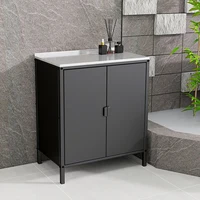 ตู้เก็บของสแตนเลสสีดำด้านและสีขาวแบบสองประตู สำหรับใช้ในสวนกลางแจ้งและห้องครัว 5