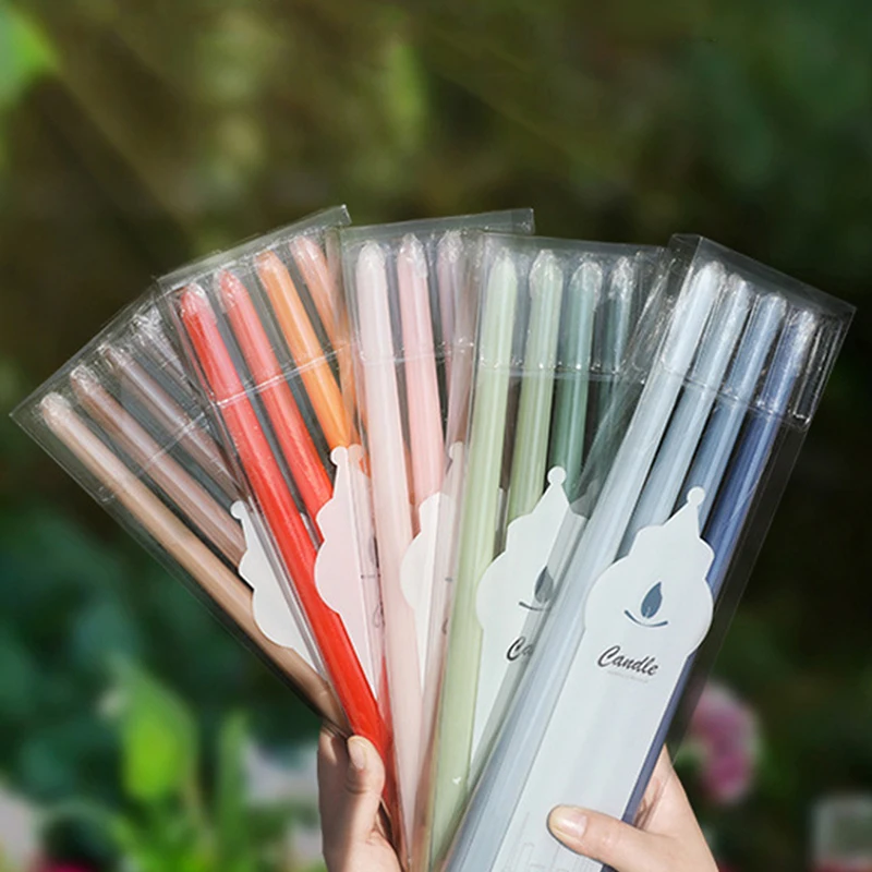 

4pcs/set 30.5cm European Taper Candles Colored Long Candles Used for Home Decoration Festival Celebrations