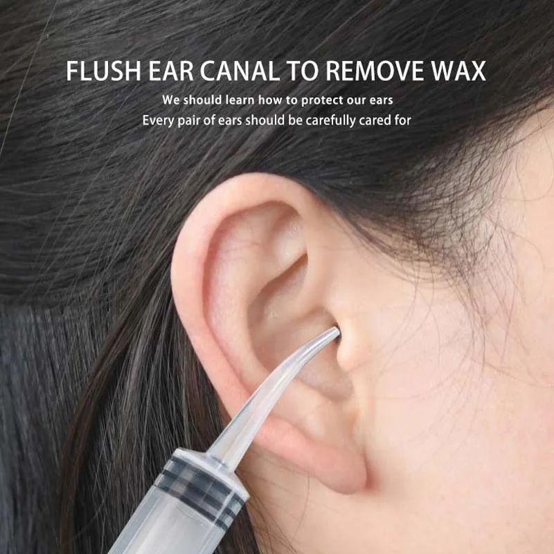 12ML Ear Cleaner Washer Syringer Elbow Rubber Tube Earwax Cleaning Removal Tool Ear Cleaner Wax Removal Ear Cleaner Health Care 2