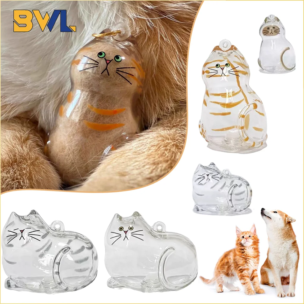 Pet Hair Keepsake Box Memorial Bottle for Cat Fur Storage thumbnail 10