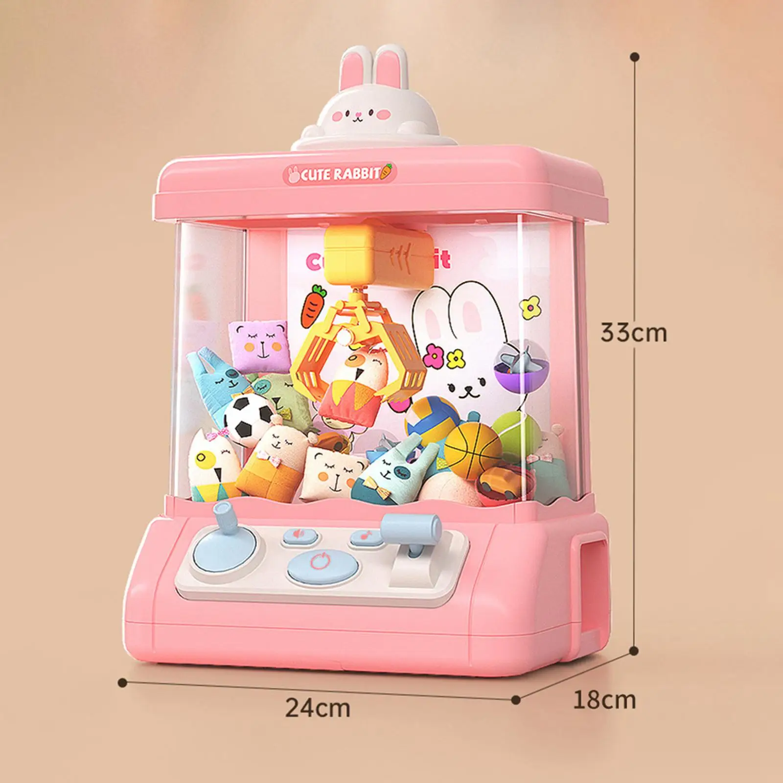 Candy Vending Grabber Kids Claw Machine Interactive Toy Easy Use Prize Dispenser 6