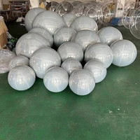 White Inflatable Mirror Ball Giant Hanging Inflatable Mirror Balloon Airtight 0.5m-3m Sealed Colorful Sphere for wedding  decor 2