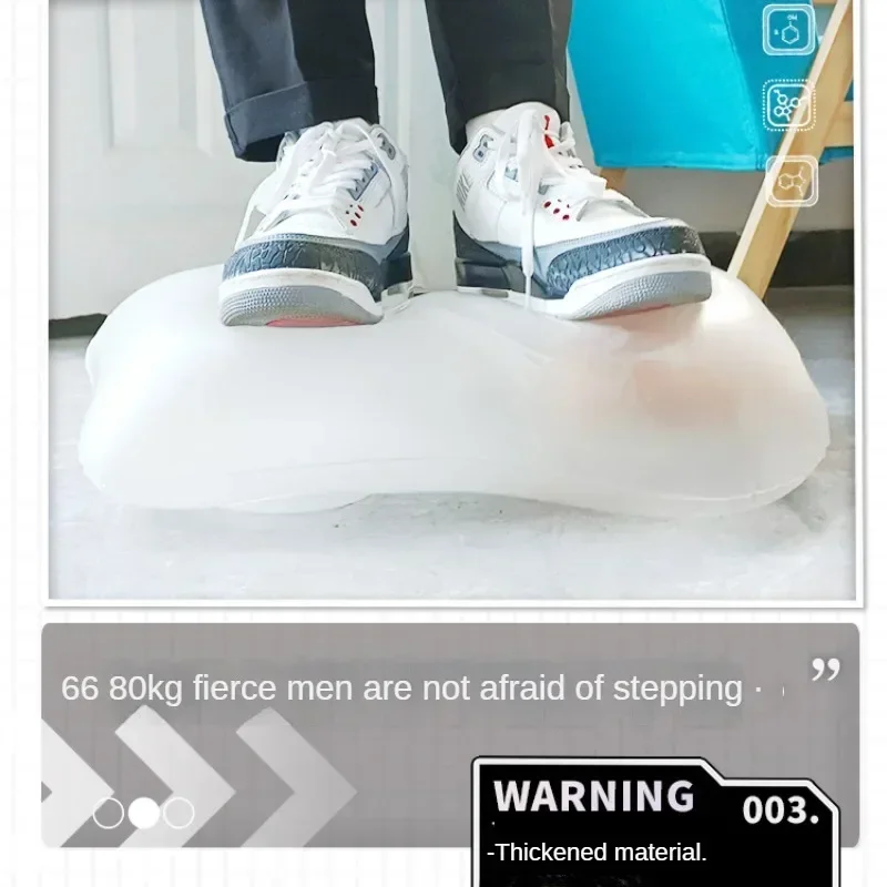 Sex Toys One-piece transparent inflatable gun frame pillow doll men's bed masturbator