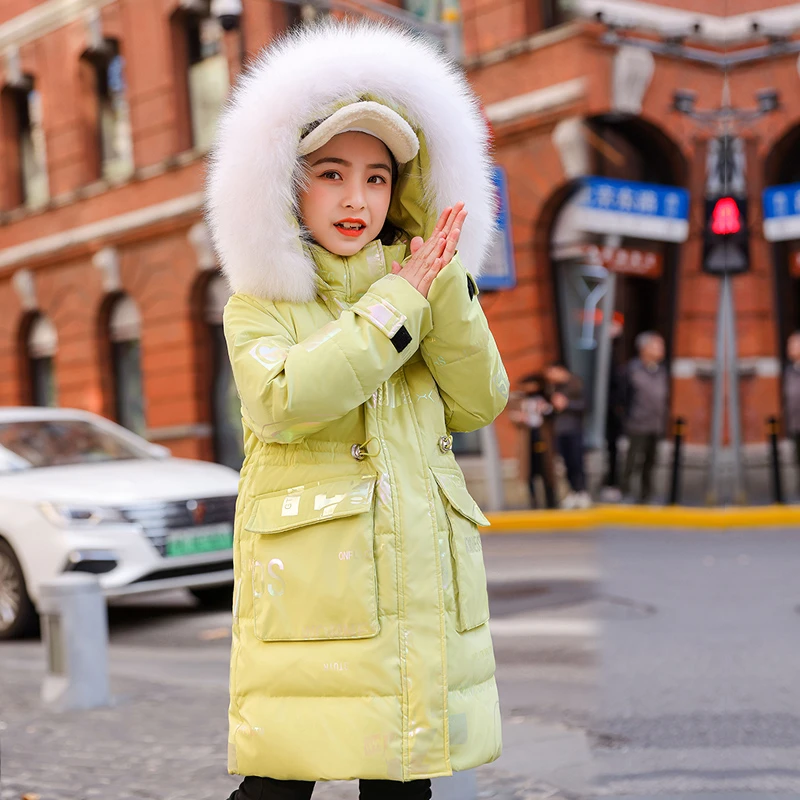 Ropa de invierno para niñas, abrigo grueso y cálido para mantener el calor,  traje de nieve con capucha, 5 12 años, 30 grados| | - AliExpress