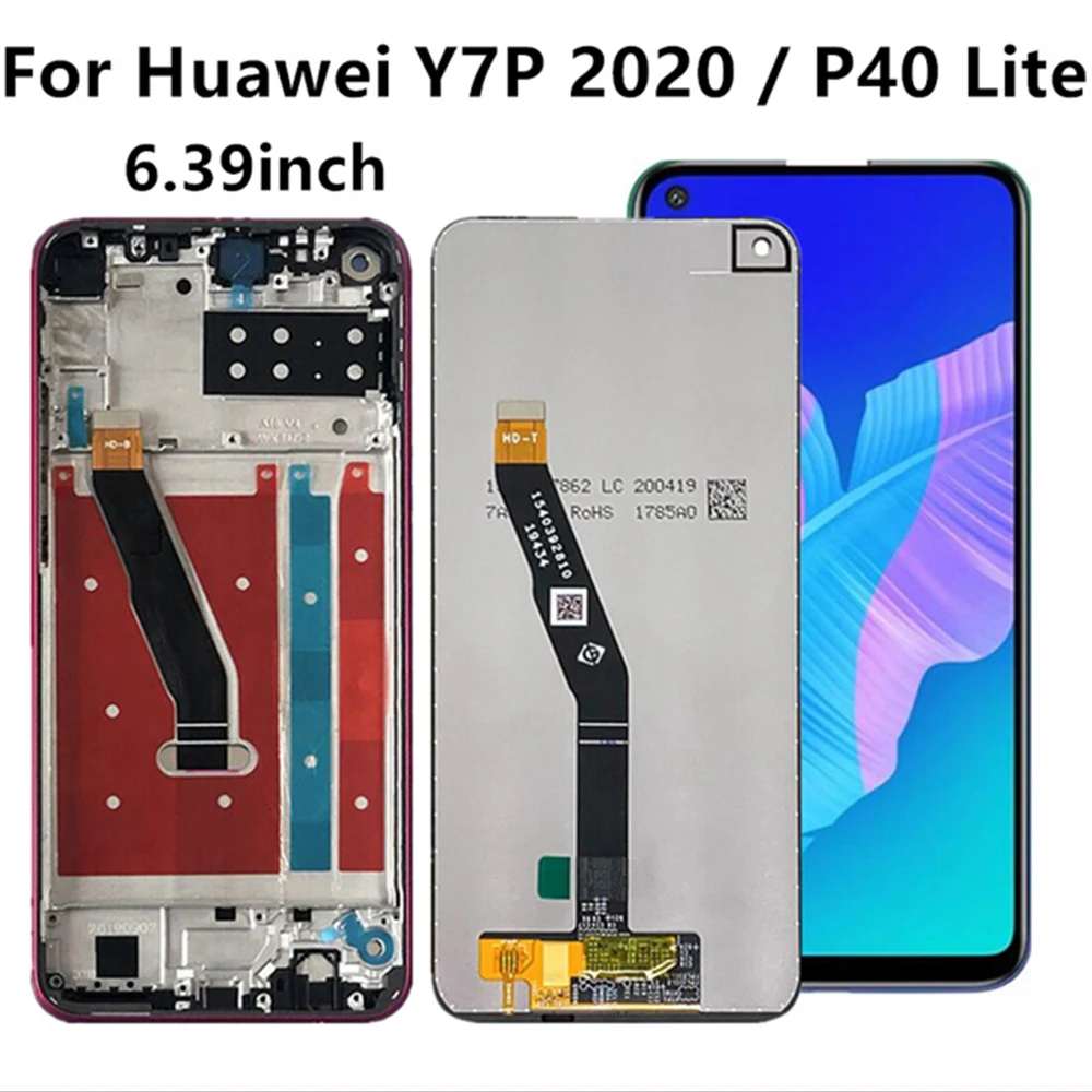 

6.39" For Huawei Y7P 2020 / P40 Lite LCD EART-L28/L29/L29N LCD Display Touch Screen Digitizer Assembly Replacement