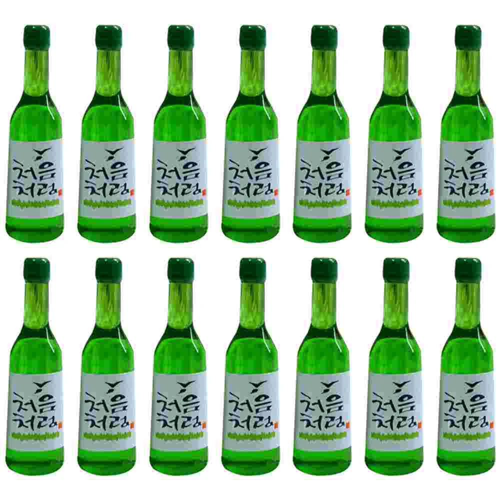 15 Pcs Mini Wine Bottles Realistic Simulation Korean Rice Decorative Vases Mini House Accessories Lifelike Resin Statues Home 4