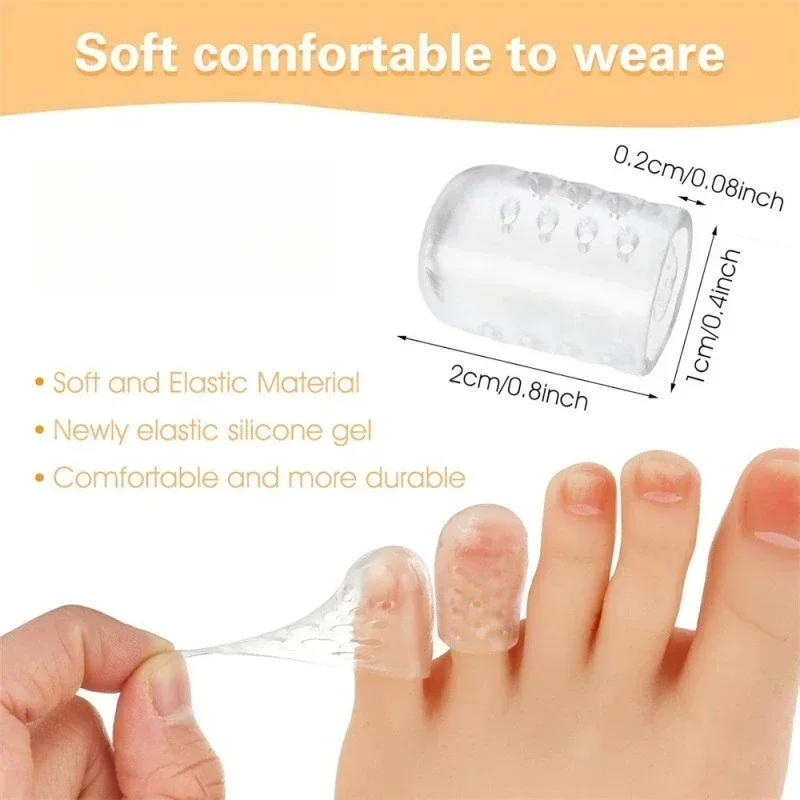 High Elastic Silicone Anti-Friction Toe Protector Prevents Blisters Transparent Toe Protection Cover Breathable Shoe Accessories