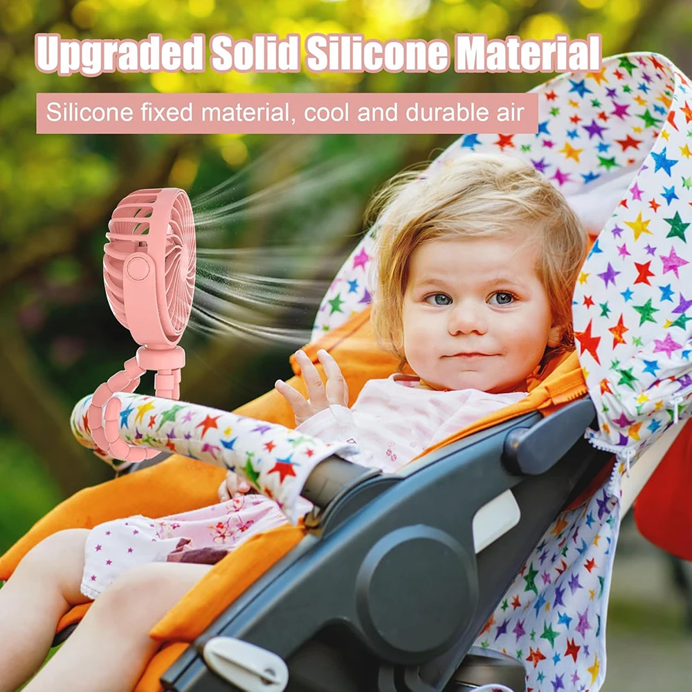 مروحة عربة أطفال صغيرة محمولة باليد ومقعد السيارة...