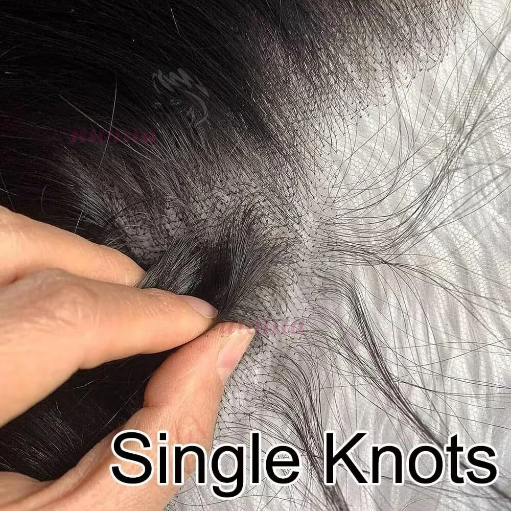 Chiusura in pizzo HD 2x6 liscia effetto pelle, chiusura HD realistica, colore nero naturale, pre-strappata, trasparente, in capelli umani Remy - immagine 4