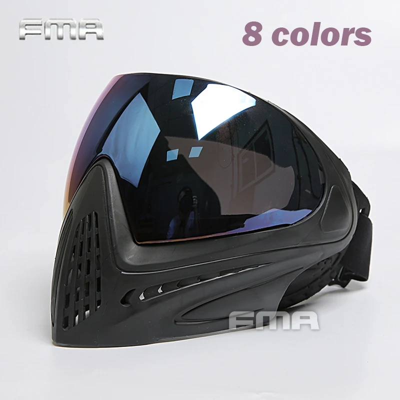 FMA F1 Full Face Mask Single Layer Paintball Safety Protective Mask Anti-fog Goggle Outdoor Tactical Airsoft Equipment