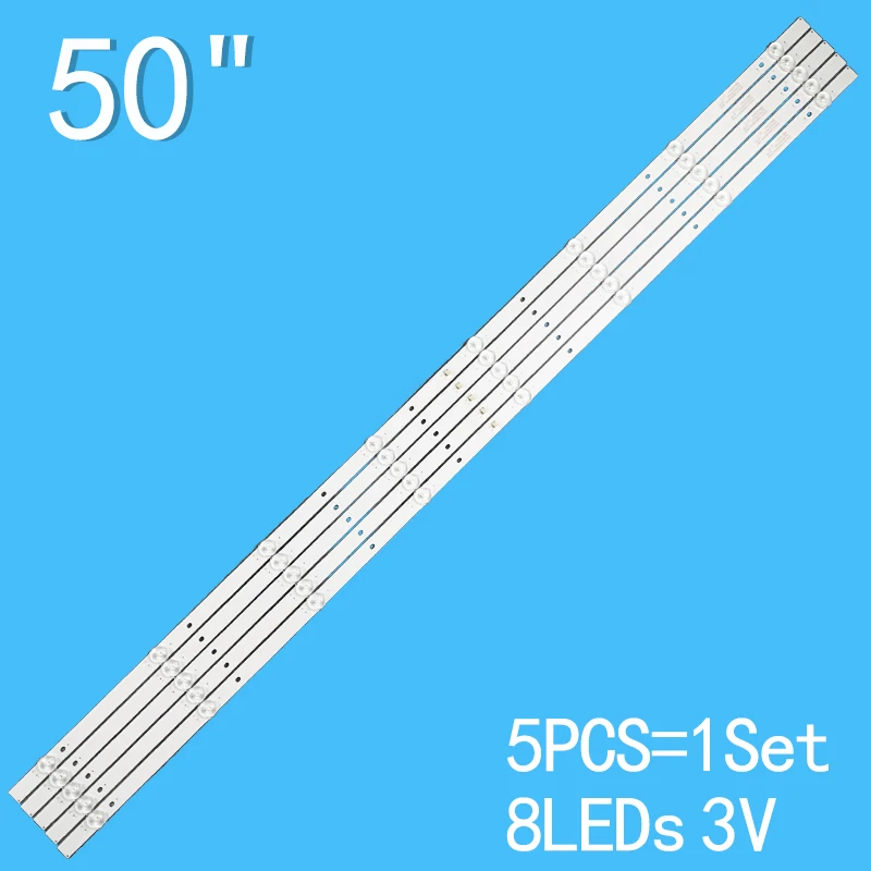 3V 8-light 978mm NEW LED Backlight strip for Onn ONC50UB18C05 Sceptre X505BV-FSR ZX50ZC332M08A0V0-K600 ZX50ZC332M08A1V0-K600 4pcs set tv led backlight strip bar light v5df 320dc1 r2 for samsung 32inchue32j6300aw ue32j6300ak v5df 320dc1 r2 ue32j6370suxzg