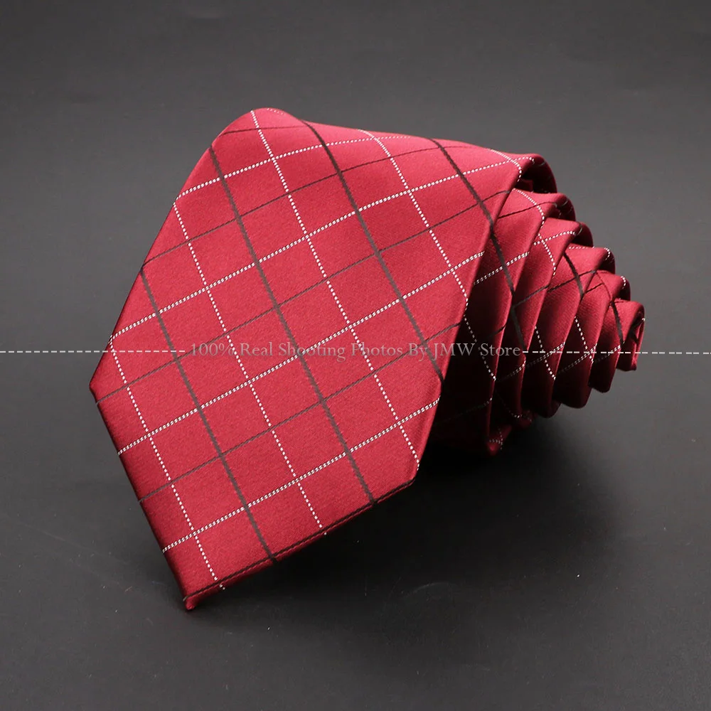 New Design Wedding Men Tie Red Solid Striped Paisley Flower Neckties For Men Business Groom Collar Accessories Gift