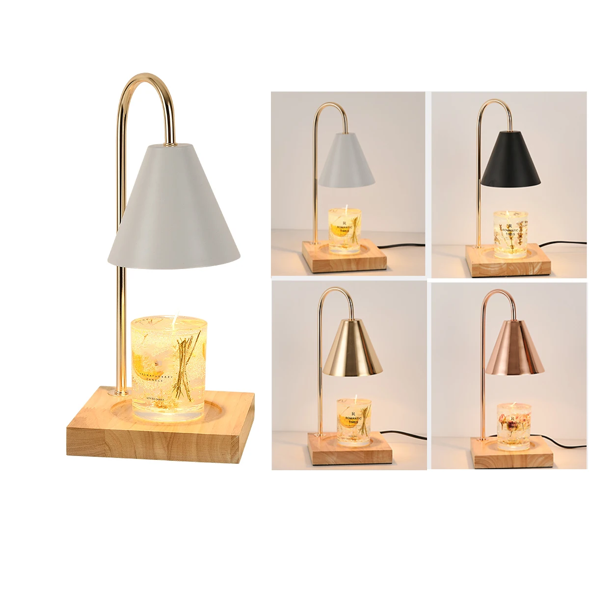 

Dimmable Electric Candle Warmer Melting Table Desk Lamp Safe Wax Burner Crafts Heating Kit Dimming Switch For Home Bedroom Decor