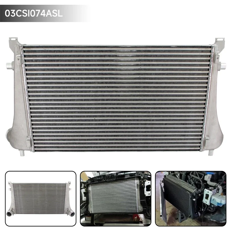 Intercooler Tuning Da 70Mm Per Vw Mk7 Gti Golf R Vag Arteon 1.8T 2.0T 8V A3 S3 Ea888 Skoda Superb 3V Nero/Argento