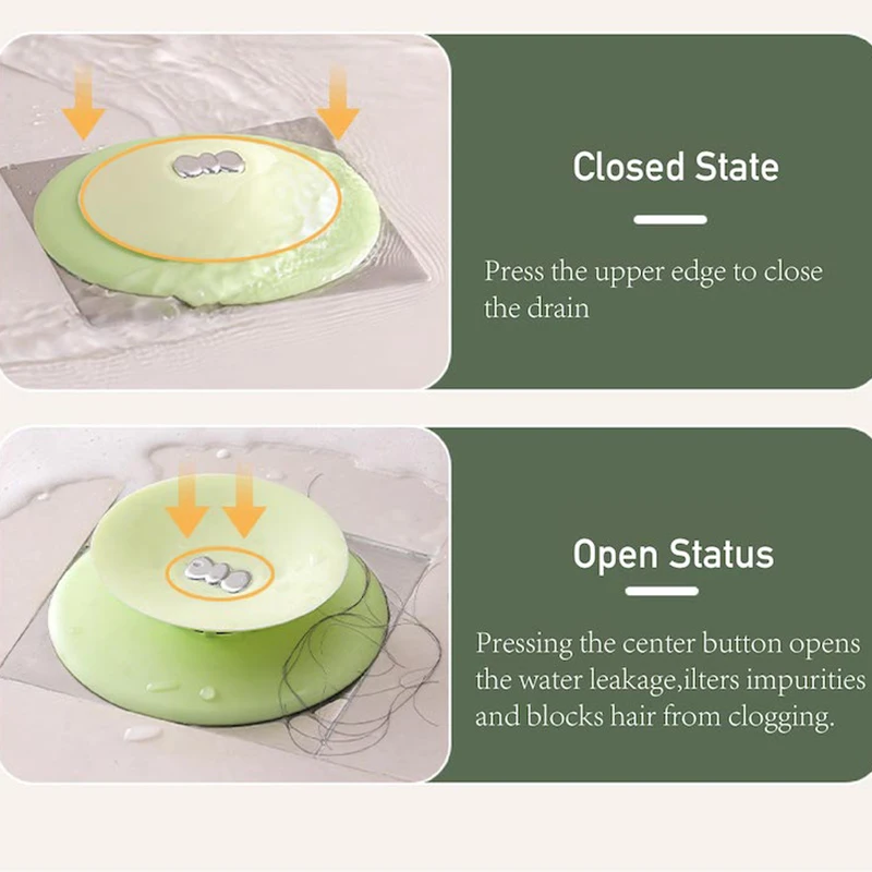 1Pcs Hair Strainer Sink Silicone Bathtub Shower Floor Drain Stopper Kitchen Sewer Deodorizer Plug Bathroom Accessories hair drain catcher hair drain filter floor drain hair catcher drain hair catcher floor drain hair filter