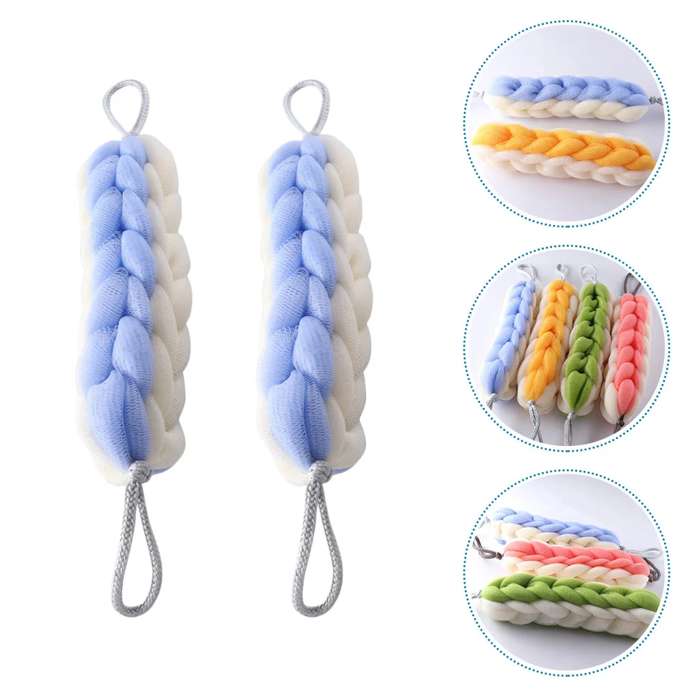 

2 Pcs Twist Shower Bars Exfoliating Bath Scrubber Back Washer for Pe Accessories Strip