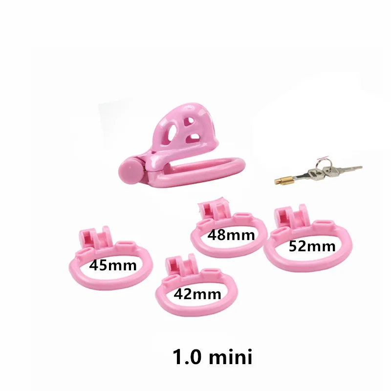 Penis Chastity Cage Chastity Lock Sex Toy Mini Male Chastity Device Cobra Cock Cage With 4 Penis Cock Ring Sleeve Lock Penis Cage Bondage Belt