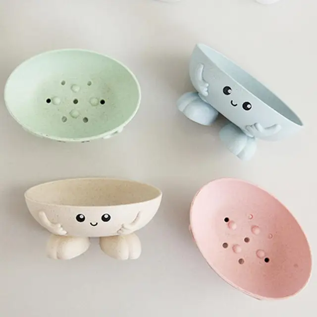 Lot De 3 Porte-savons Avec égouttement, Motif Fleurs De Lotus