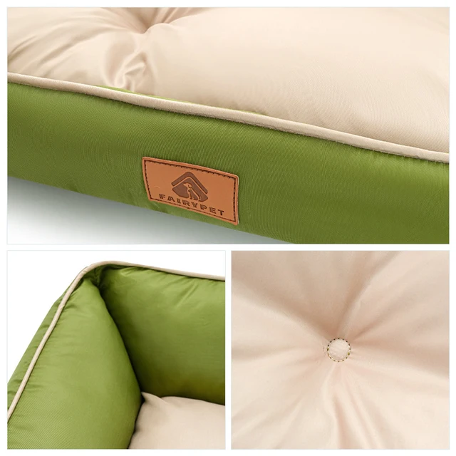 Large Cat Sofa Mat Full Filling All Seasons Comfortable Waterproof Square Medium Dog Bed Color-blocking Small Dog Kennel House 5
