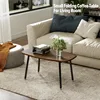 Folding Coffee Table Rustic Small Coffee Tables for Living Room Farmhouse Portable Table 4