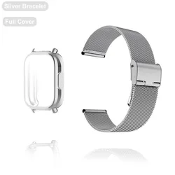 Cinturino in metallo premium con custodia e proteggi schermo per smartwatch - Accessori eleganti per bracciali