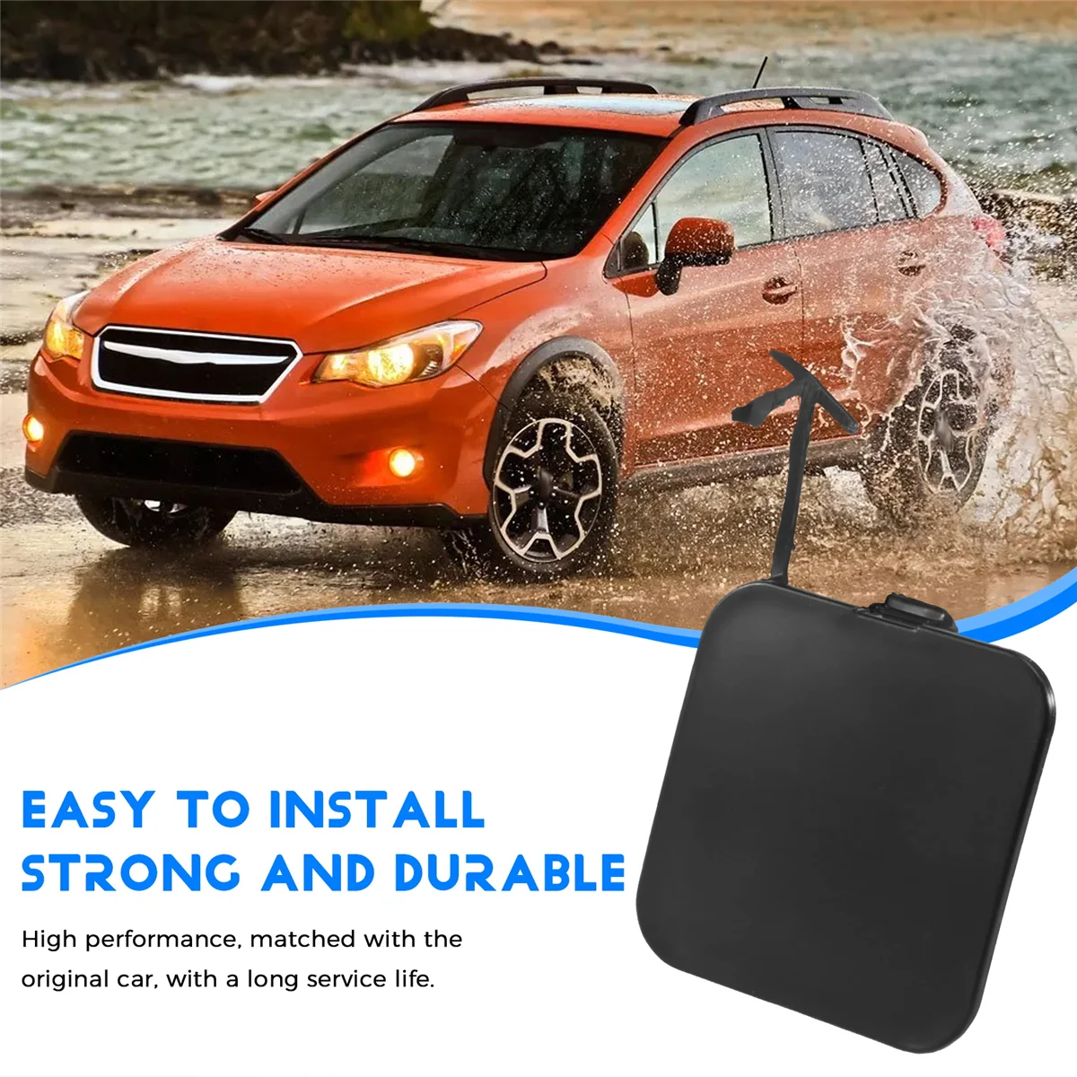 Rear Bumper Towing Hook Cover Tow Hook Cap for Subaru Crosstrek XV Impreza 2008-2015 57731-FG010