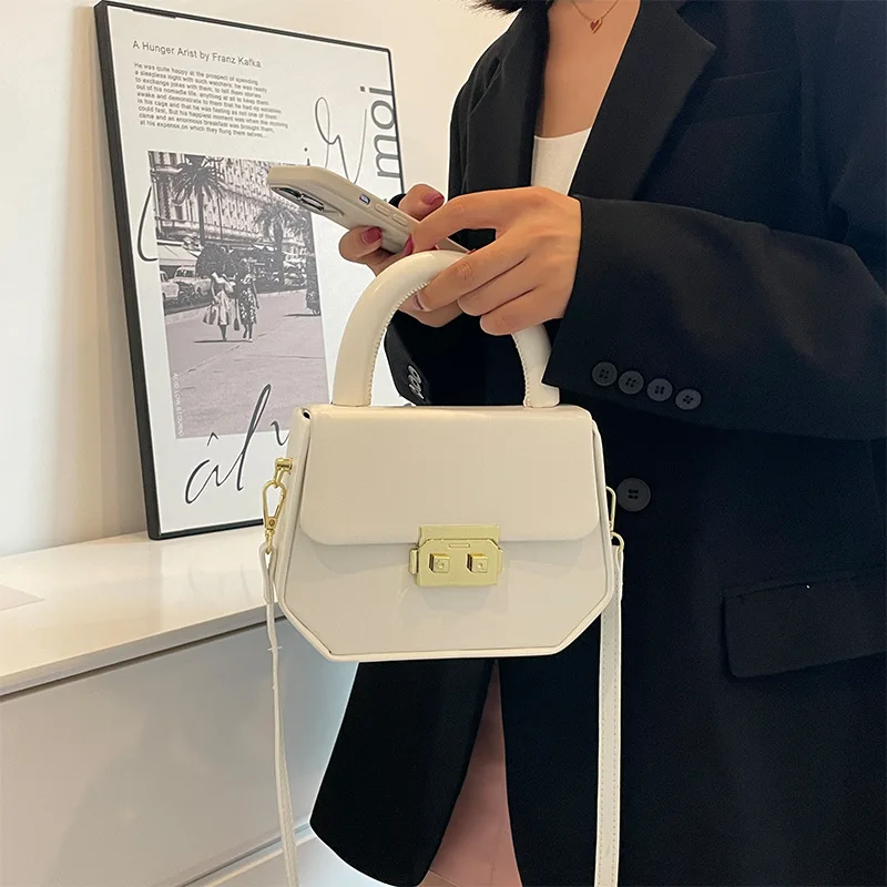 Casual Messenger Simple Ins Women's Bag 2024 Autumn New Handheld Versatile Pure Color All-Matching Shoulder Small Square