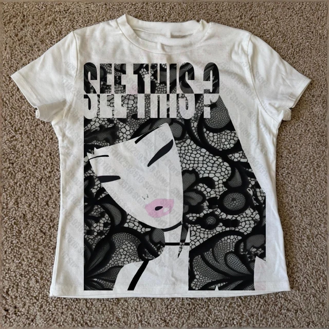 Vêtements pour femmes Kawaii Star Girl Y2k Top Emo Crop Top pour femmes des années 2000 Tops vintage des années 90 pour femmes Printemps 2025 Femme Kpop Goth 1