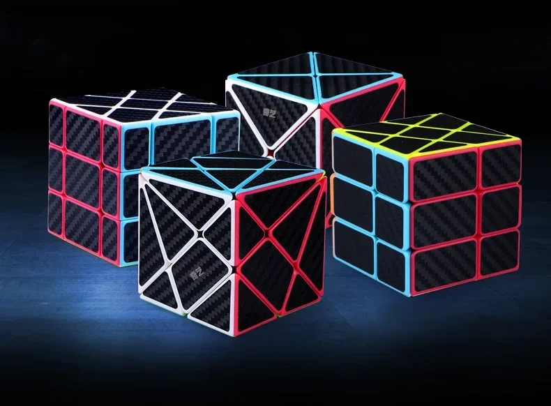 Picube] QIYI Carbon Fiber Cube Magic Cube Speed 2x2 3x3 4x4 5x5