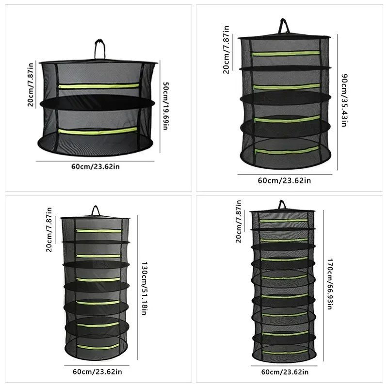 

Dry 2/4/6 Dryer Herbs for Drying Flower Herb Layers Net Buds Basket Organize Folding Hanging Bag Rack For Plants Mesh