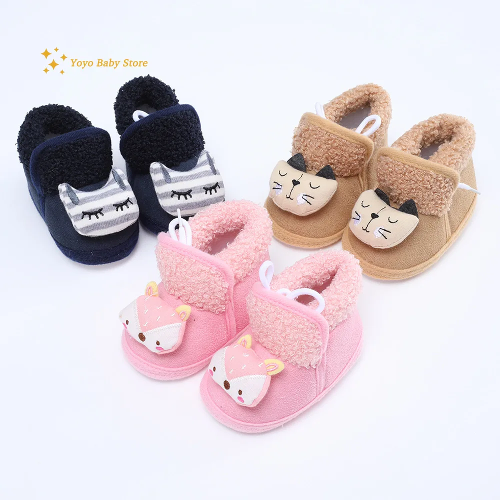 

2023 Newborn Baby Socks Shoes Boy Girl Star Toddler First Walkers Booties Cotton Comfort Soft Anti-slip Warm Infant Crib Shoes