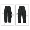 Streetwear 2024 Spring Harem Casual Pants Men Elastic Waist Solid Color Cargo Pants Multi Pocket Loose Baggy Pants For Women 5
