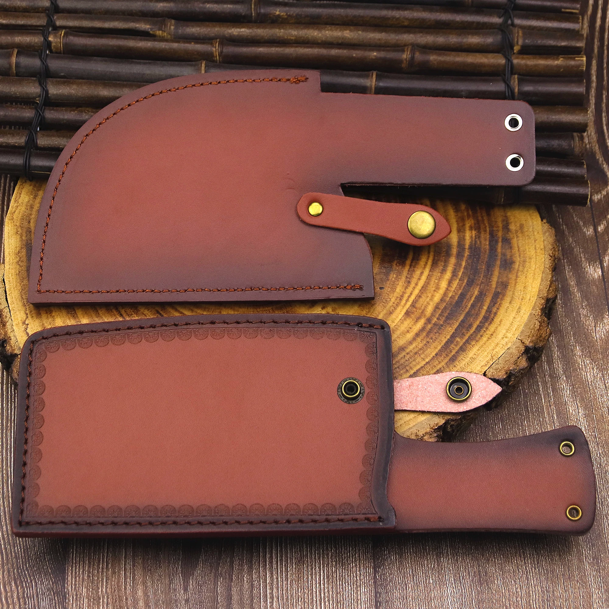High-end hand stitched high quality knife sheath, suitable for kitchen knives, outdoor knives, camping kitchen knives 6