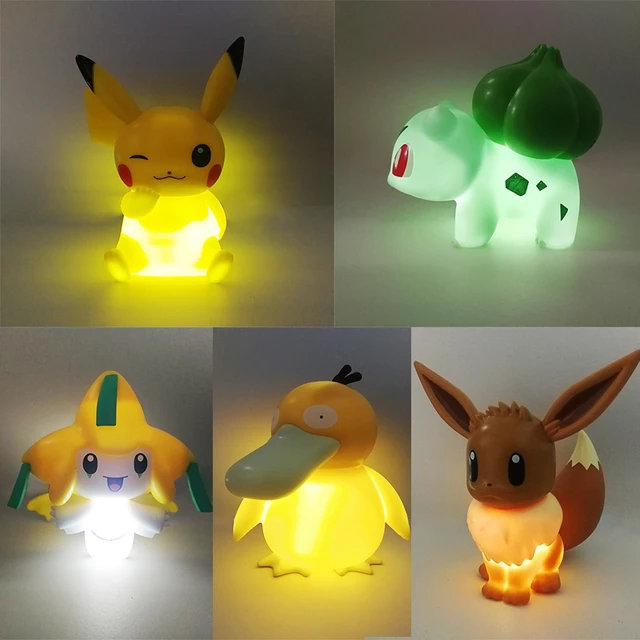Veilleuse Pokémon Pikachu pour enfants, Eevee, Psyresines, Bulbasaur,  Jirachi Figure, Lampe de chevet, Cadeau d'anniversaire et de Noël, Original  - AliExpress
