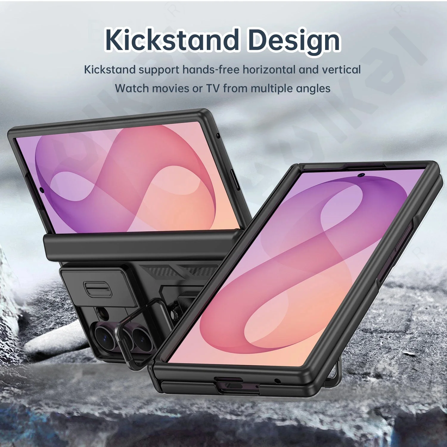 Ultimate Full Armor Sliding Camera Cover with 360° Support Ring & TPU Protection