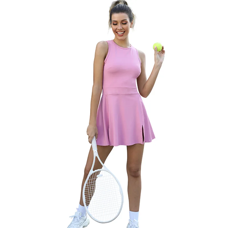  CUGOAO Womens Tennis Dress Golf Dress Workout Dress with Shorts  and Pockets for Sleeveless Athletic Dresses Light Blue : Clothing, Shoes &  Jewelry