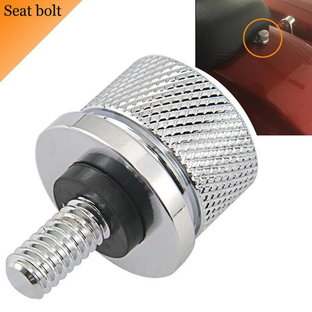 Motorcycle Seat Bolt Tab Screw For Harley Touring Road King Street Glide Softail Dyna Sportster XL Street Bob 96-19 Black/Chrome