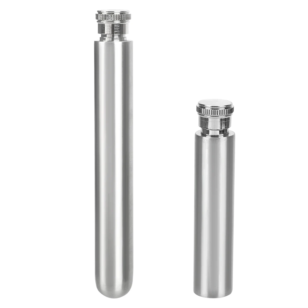 Polished Round Bottom Wine Bottle Tubular Wine Pot 1Oz/1.5Oz Stainless Steel Hip Flasks Wine Whisky Bottle