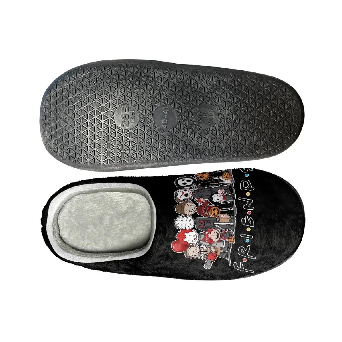 Creative Friends Design Women Indoor Slippers Winter Warm Couples Comfy Footwear Non-Slip Home Cotton Slippers Print On Demand