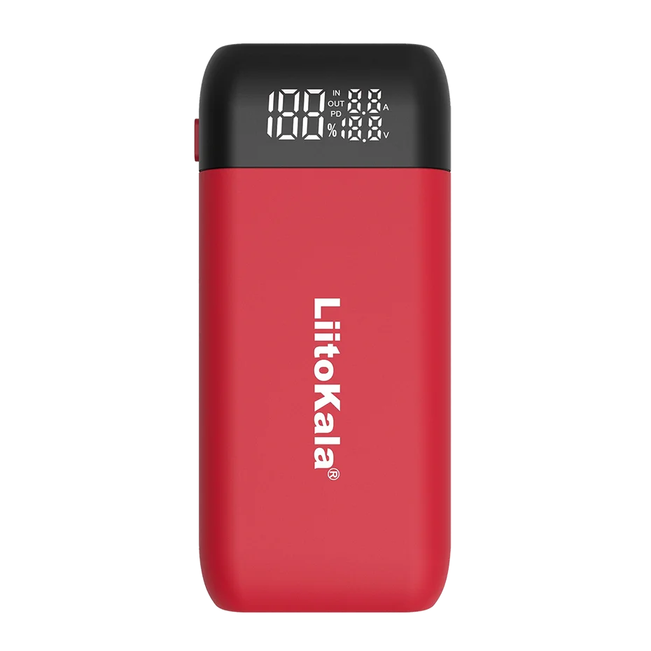 LiitoKala Lii-MP2 18650 21700 배터리 충전기 및 태블릿 보조배터리, QC3.0 입출력 디지털 디스플레이, 5V 2A 플러그, EU 미국 영국