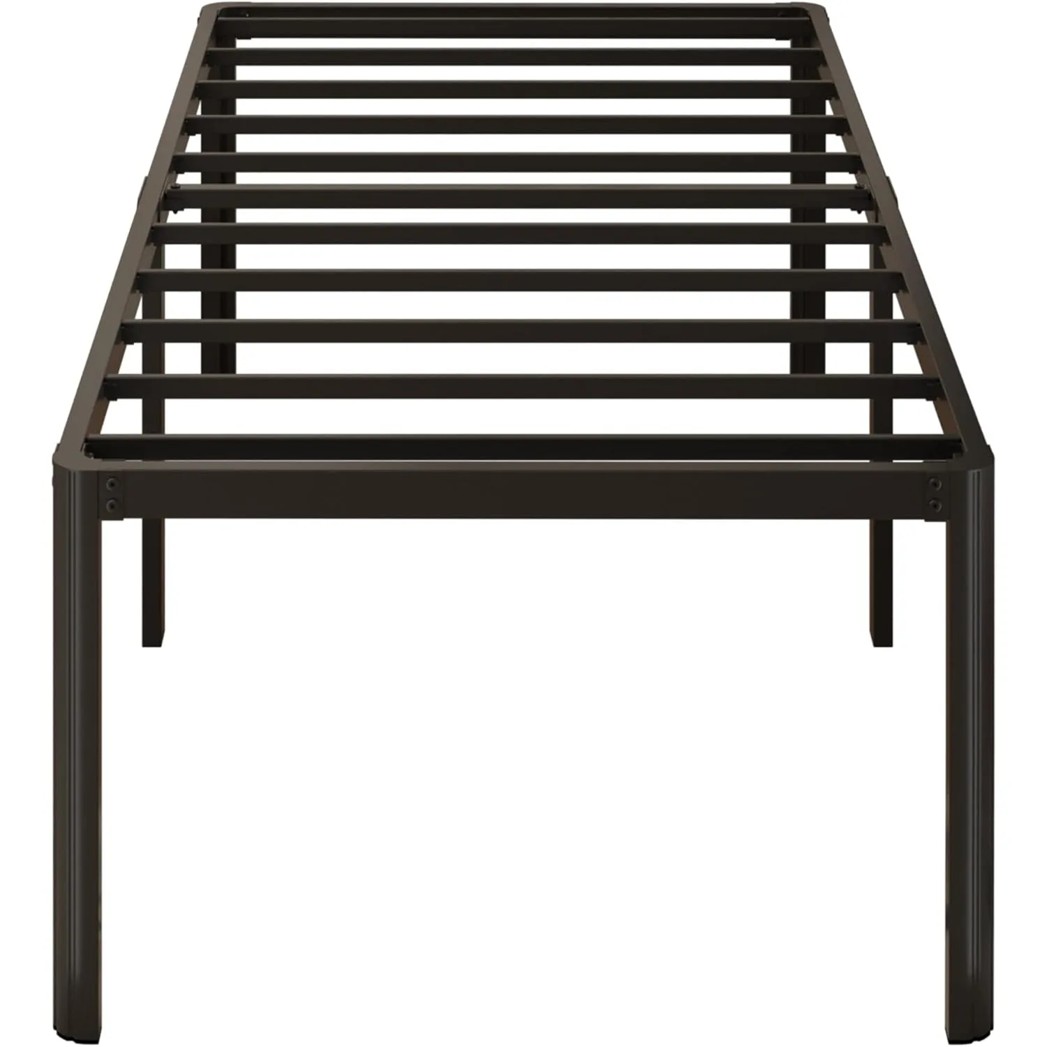 20 inch high XL double bed frame with rounded legs, heavy-duty XL, no need for box springs, easy to assemble, noise free, black 4