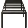 20 inch high XL double bed frame with rounded legs, heavy-duty XL, no need for box springs, easy to assemble, noise free, black 4