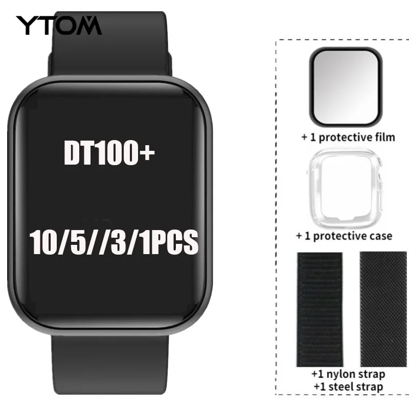 10/5/3/1PCS Original IWO Watch Series 7 DT100 PLUS Smart Bluetooth Call Waterproof Smartwatch Heart Rate Monitor Men women | Электроника