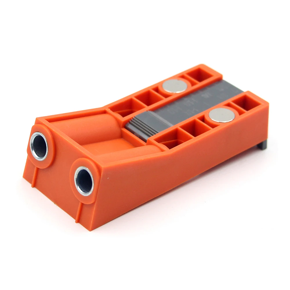 

Nylon Forged Durable Woodworking Double Pocket Hole Fixture Angled Hole Drill Locator for DIY Woodworking Clamping