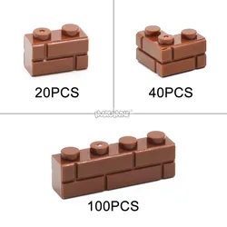 Marumine MOC Bricks - Creative Building Blocks Set for DIY Construction Projects (3 In 1 Brown)