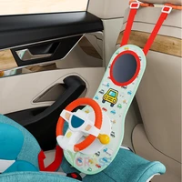 Baby Car Seat Toy Simulation Musical Steering Wheel Toy With Light Activity Seat Travel Toddler Toys For Infant Girl Boy Gifts 2