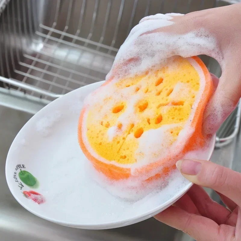 Fruit Thickened Sponge Dish Towel Kitchen Power Decontamination Dish Towel Wipe Dish Towel Thickened Household Kitchen Accessory